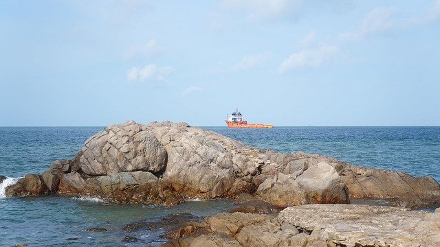 Ship in the distance, Vung Tau, Vietnam