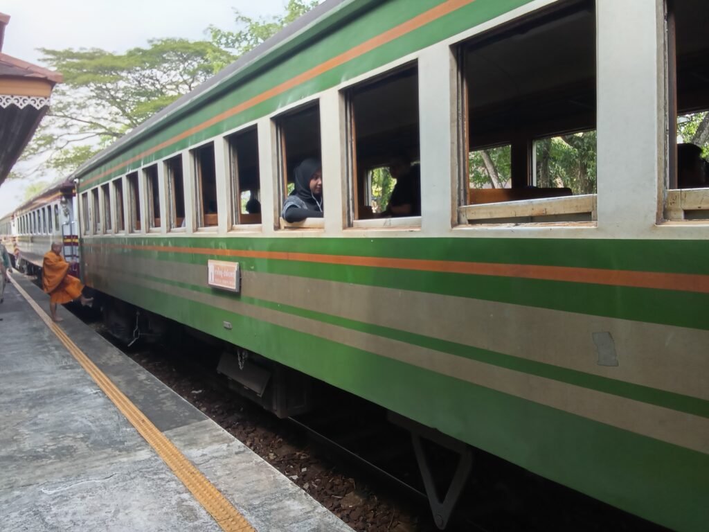 Train at Pedang Besar Station (Thailand)