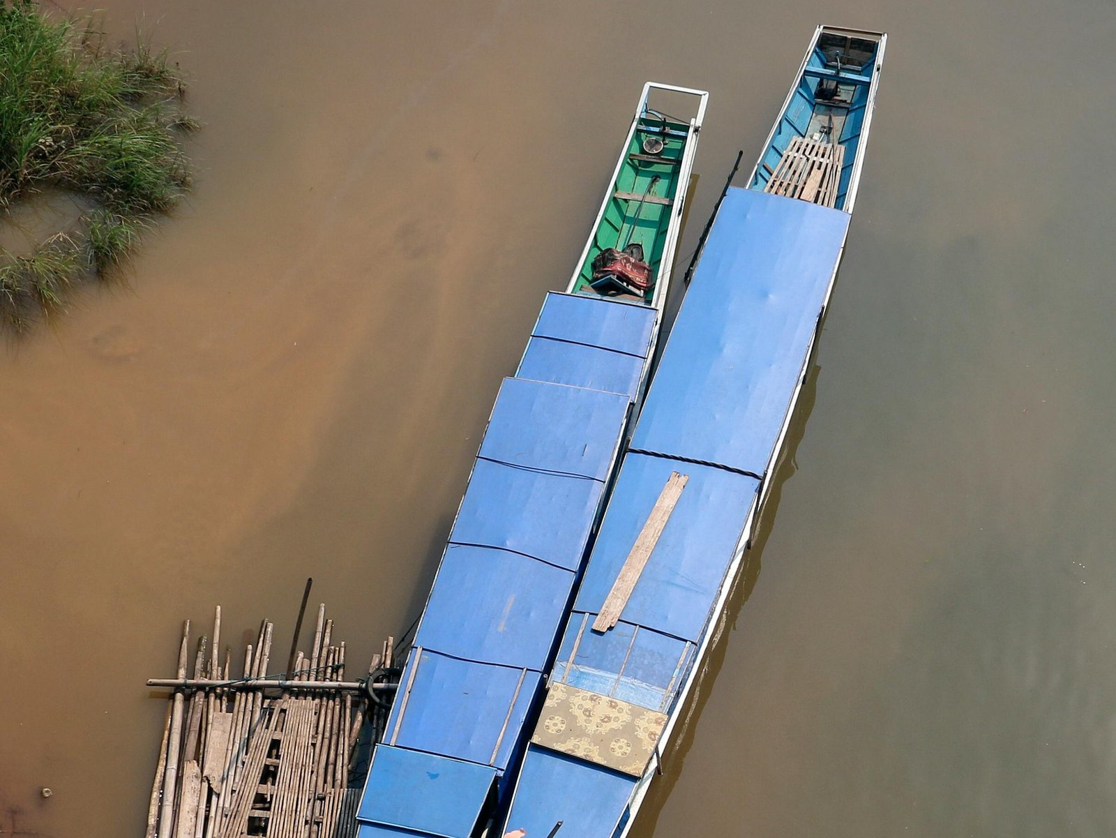 Water Transportation in Laos - Slow boats in Nong Khiaw, Luang Prabang Province, Laos