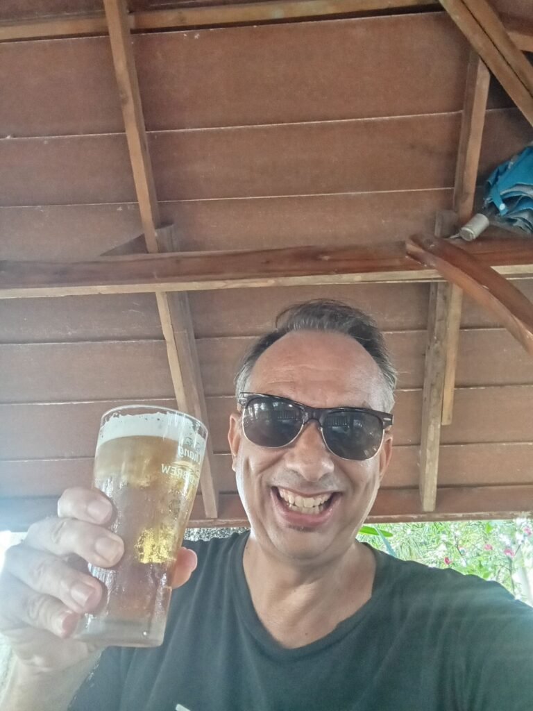 Me drinking a Chang Beer