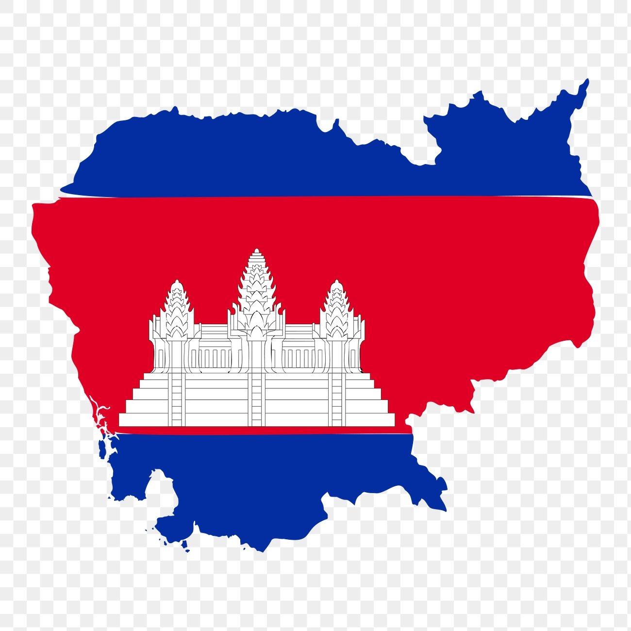 Png flag Cambodia clipart, transparent