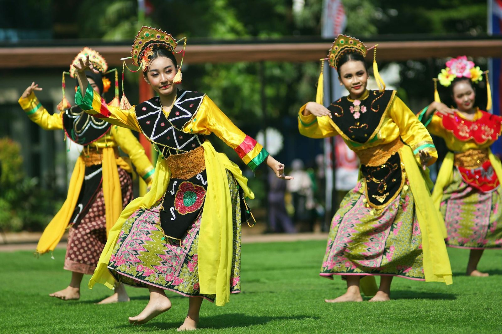 colorful traditional cultural dance performance outdoors